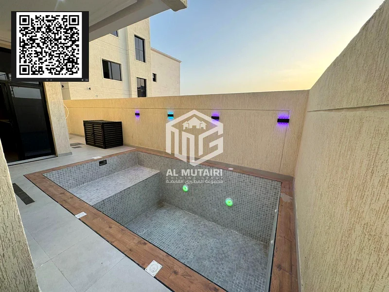 New two-story villa with super deluxe finishing in Al Helio 2 - Ajman  Villa Specifications: • 🏠 Building Area: 3,100 square feet. • 🏊‍♂️ Private sw63892909217027113