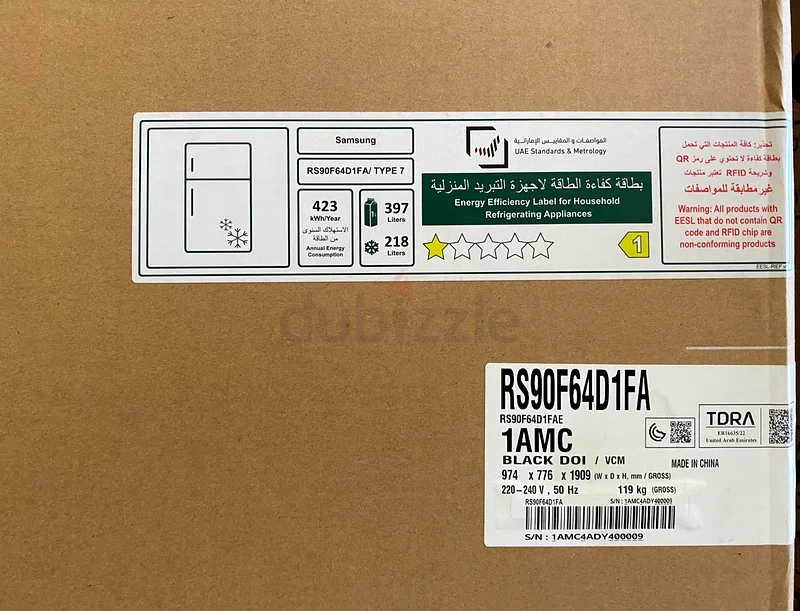 Box Packed Samsung Fridge 615 Liter Side By Side Bespoke AI Refrigerator Ice Maker SBS RS90F64D1FAE63166183225346113