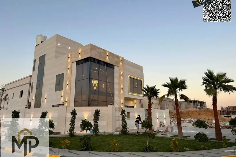 Villa for sale, corner, with personal finishing, with a private pool, a very distinguished location, including registration fees, opposite the mosque,63904465099522110