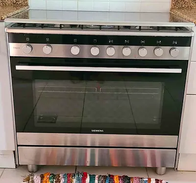 Siemens 5 Burners Free Standing Gas Cooker HG73G6357M Silver 90x60cm