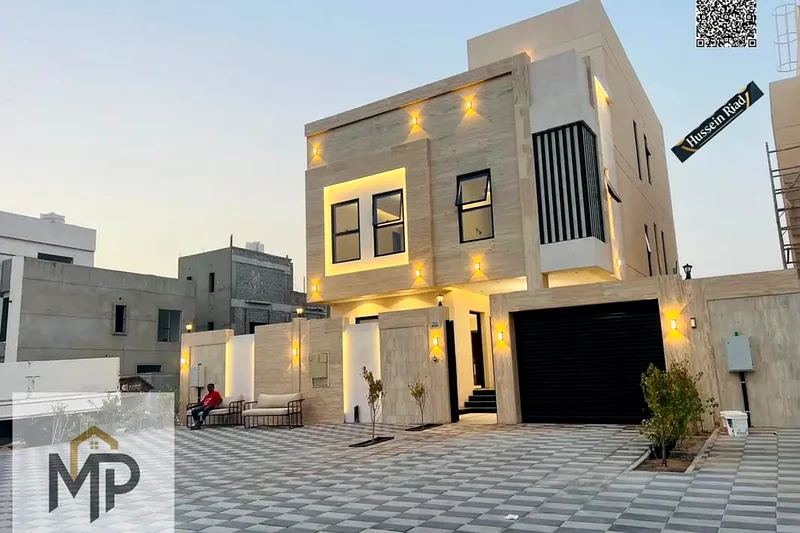 Luxurious villa for sale, including water, electricity, air conditioning, and a private swimming pool, without service fees, behind Azha Mall and Comp63904465170179114