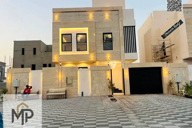 Luxurious villa for sale, including water, electricity, air conditioning, and a private swimming pool, without service fees, behind Azha Mall and Comp63904465170179110
