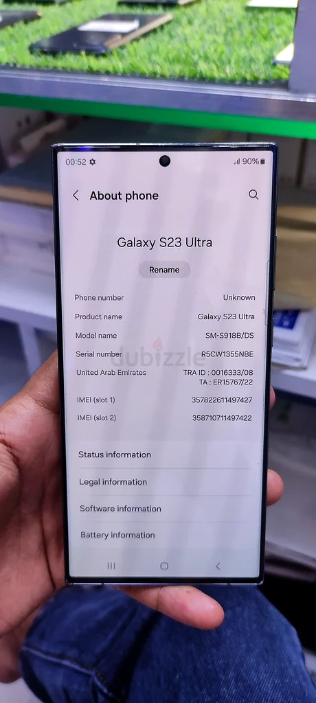 Samsung S23ULTRA 5g 12gb Ram storage 512gb, tra version dual sim all original phone63180843888898111