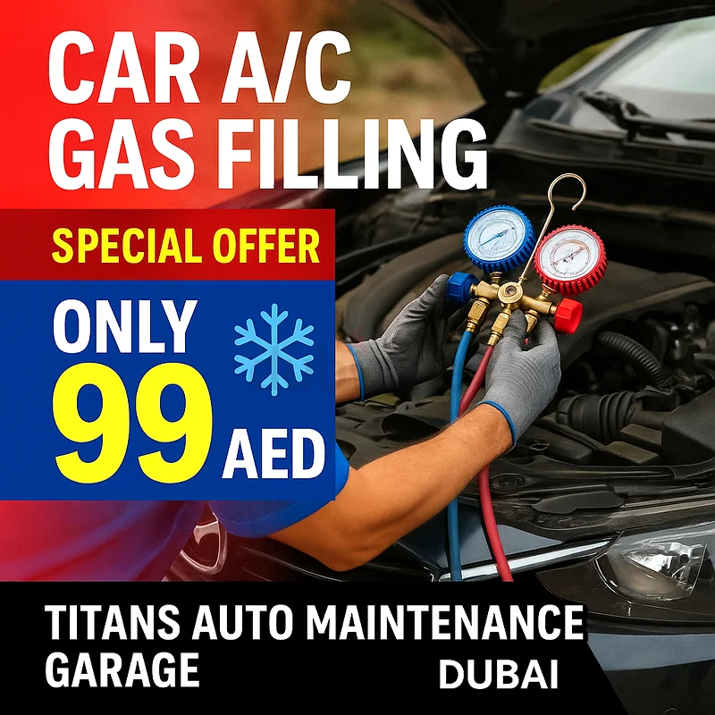 CAR AC GAS FILLING IN 99 AED632129075921931115