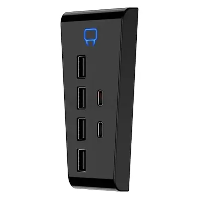 Venom PS5 USB Hub - 6-Port - Includes 4 x USB 2.0 and 2 x USB Type C (PS5)