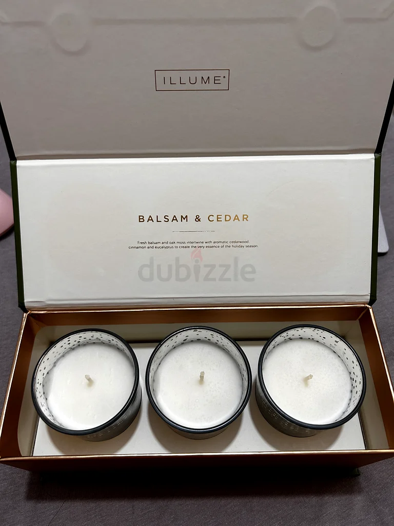 Set of 3 Elegant Balsam  Cedar Scented Candles632213477388821116