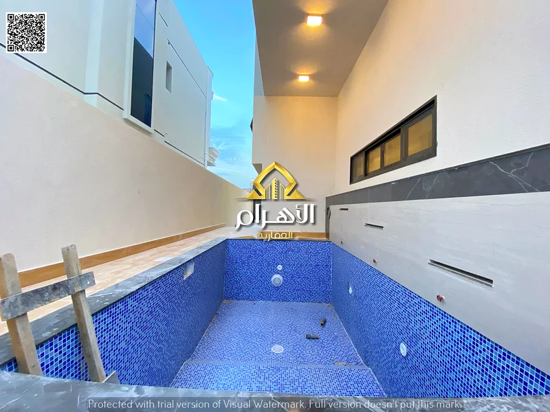 فيلا للبيع مع سطح وحمام سباحة خاص، شاملة الكهرباء والماء وتكييف الهواء، بدون دفعة مبدئية، مع تقسيط شهري63904357287811112