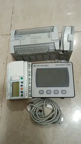 Allen Bradley plc and HMI panel view