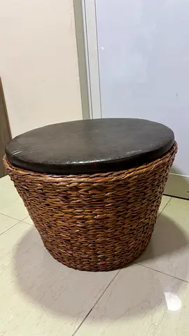 Chic and Versatile Woven Storage Stool