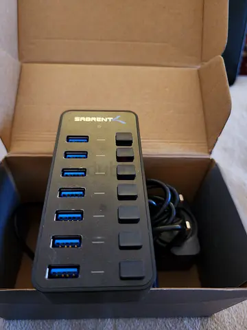SABRENT 36W 7 Port USB 3.0 Hub with Individual Power Switches and LEDs