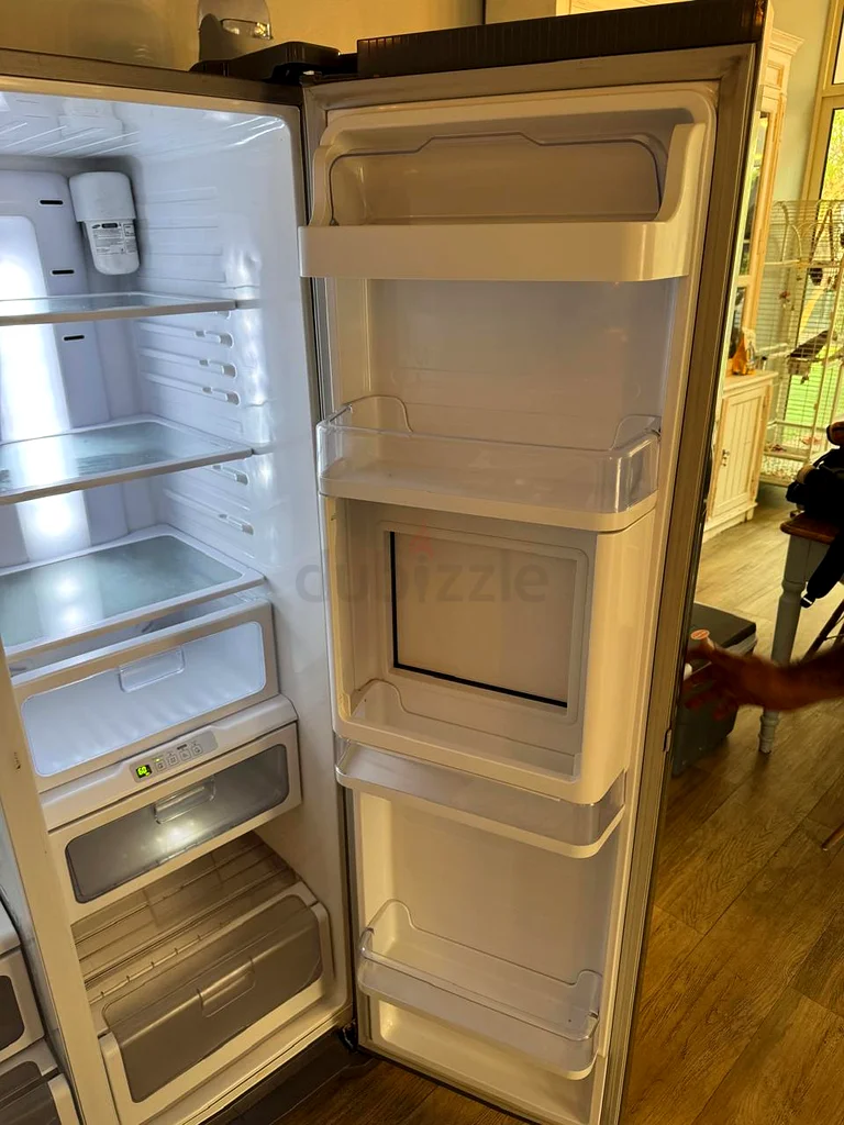 ثلاجة سامسونج آيس ميكر RS50N3913SA بسعة 501 لتر، جانبية بجانبها موزع ماء، فضية اللون، توصيل مجاني + ضمان63259707052161113
