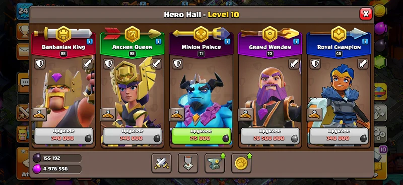 COC TH 16 MAXED HEROS63205886842241111
