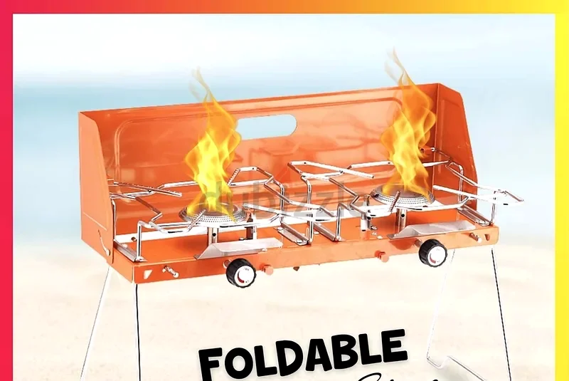 Flame on. Double burner gas foldable63252948473474111