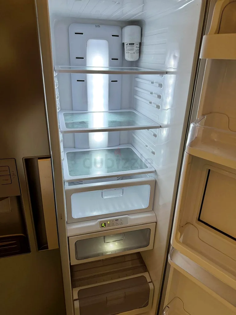 ثلاجة سامسونج آيس ميكر RS50N3913SA بسعة 501 لتر، جانبية بجانبها موزع ماء، فضية اللون، توصيل مجاني + ضمان63259707052161114