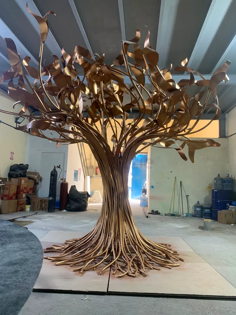 Stunning Artistic Full Copper Tree Sculpture - Perfect for Home/Villa/Hotel/Garden/Mall Décor!63179380043778111