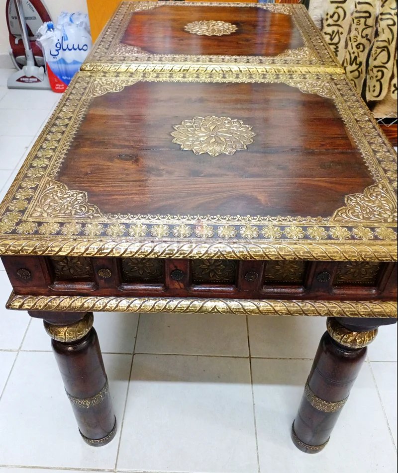Solid wood Antique side Tables 2pcs63211420539394112
