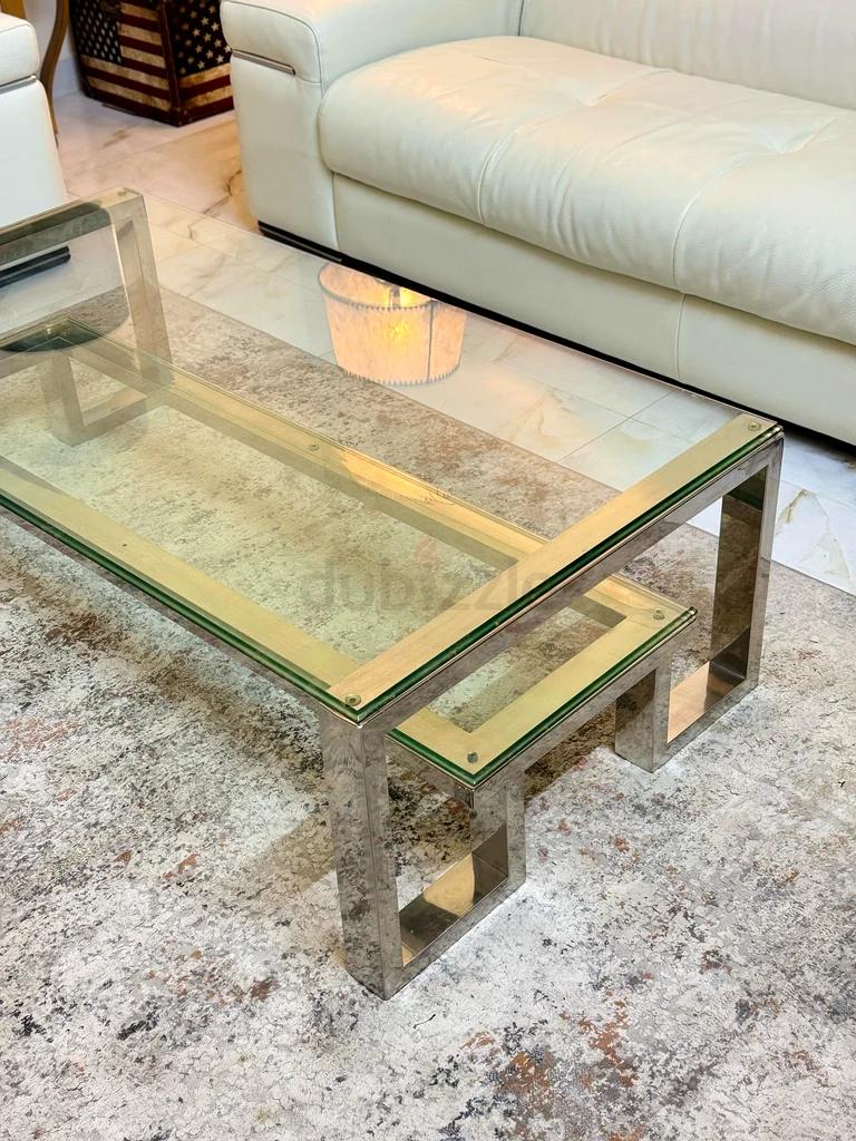 The One Chrome Coffee Table With 2 glass Shelves62863826166913112