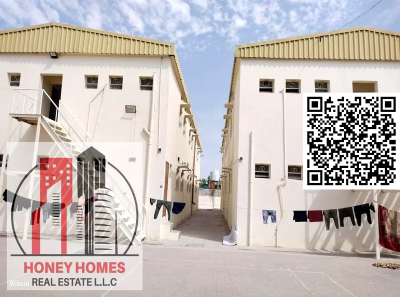 متوفر مجمع سكني للعمال مع كهرباء ومياه ووحدة تكييف جديدة من نوع سبليت للإيجار في منطقة جرف الصناعية 2، عجمان63261241118081113