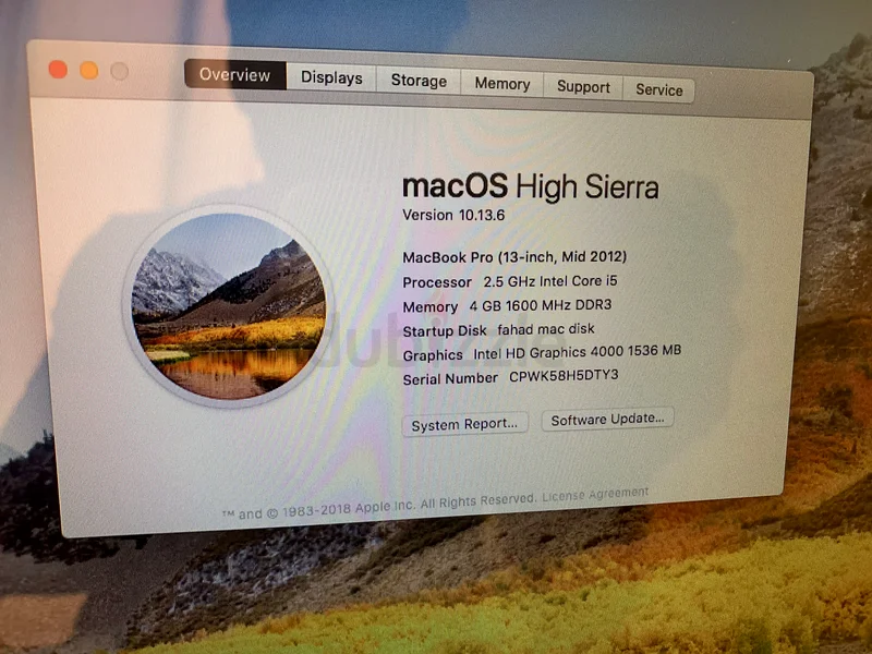 Apple MacBook Pro منتصف 2012 بحجم شاشة 13 إنش628647113160991128