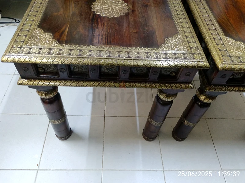 Solid wood Antique side Tables 2pcs63211420539394114