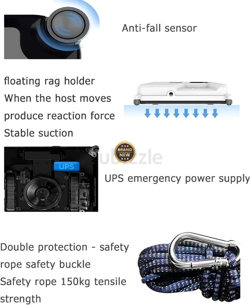 2214 - Smart Window Cleaner, Window Cleaning Robot with 3 Automatic Cleaning Modes for Glass Cleaning63254498637187114