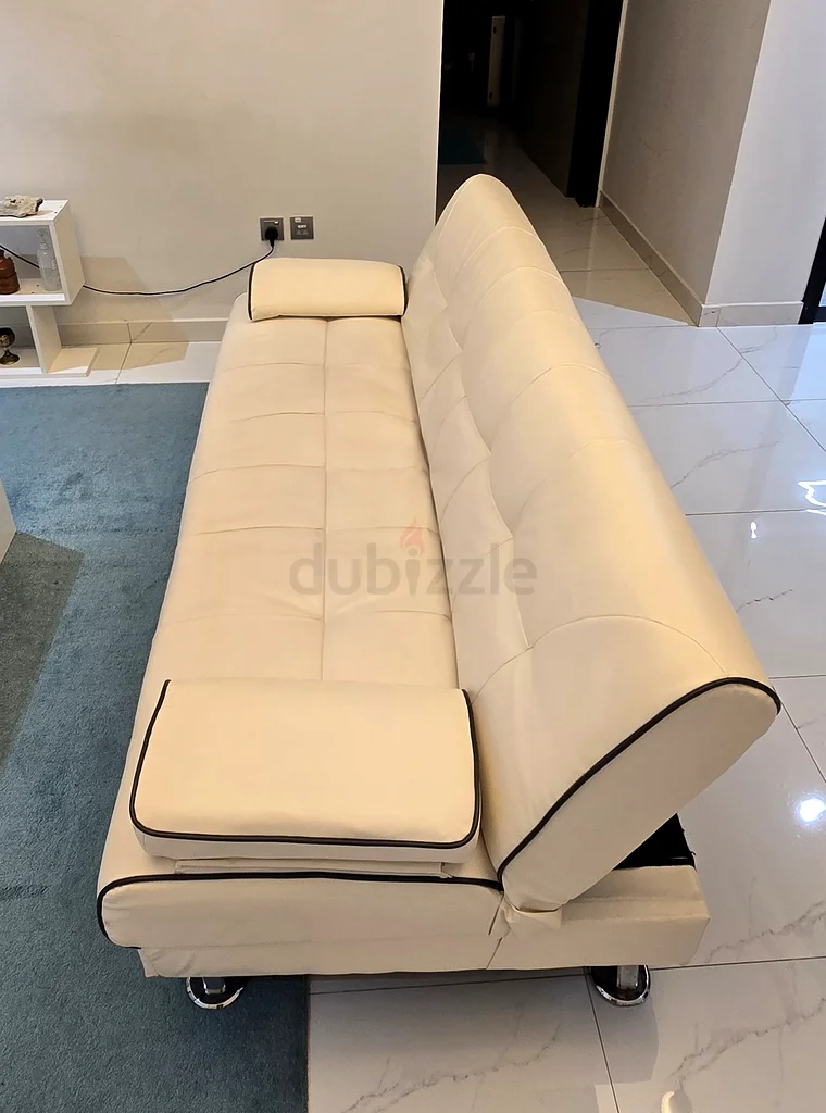 Modern White Faux Leather Sofa Bed with storage63221850315522112