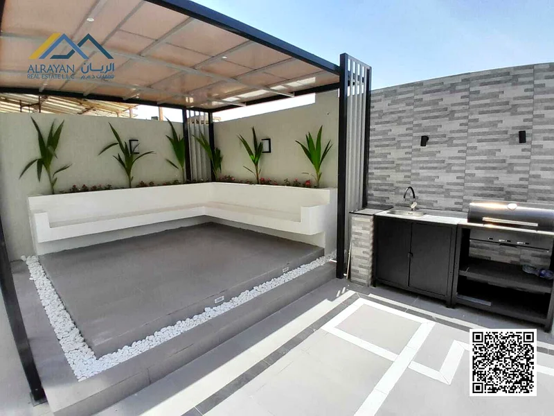 A luxurious villa with personal finishing in a vital and quiet location in the Al-Muwaihat 1 area. The villa is located behind Nesto Hypermarket63868520020483110