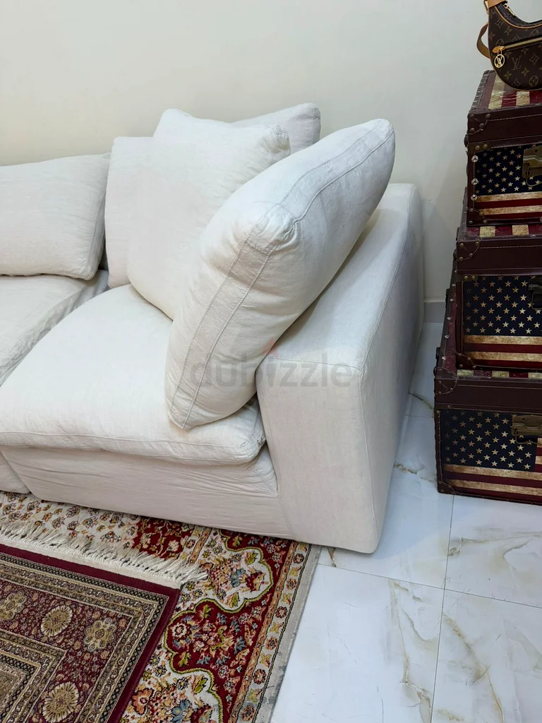 Marina Home “Loucios” Feather-Filled Sectional Sofa with Ottoman – Premium Comfort!63191607323905111