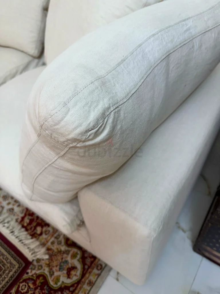 Marina Home “Loucios” Feather-Filled Sectional Sofa with Ottoman – Premium Comfort!63191607323905114