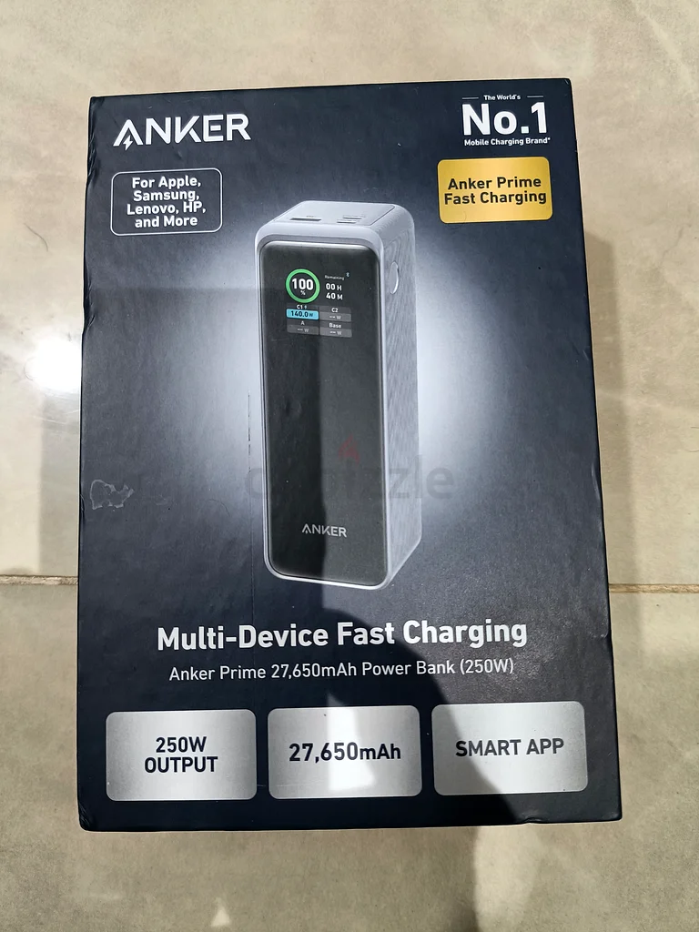 Anker Power Bank 27650 mah- With 10 months warranty.63259693527041111