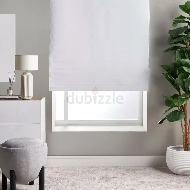 WHITE ROLLER BLIND - 150 W x 240 L (HOME CENTRE BRAND) BLACKOUT TYPE63189620429442113