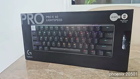 Logitech G PRO X 60 LIGHTSPEED Wireless Gaming Keyboard.