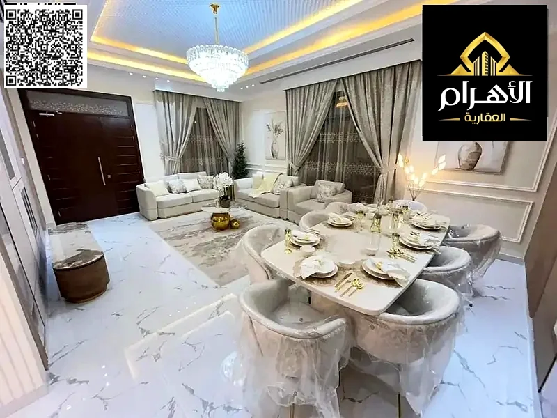 فيلا بتصميم عصري وتشطيب ممتاز للبيع، 6 غرف نوم رئيسية، بسعر يشمل رسوم التسجيل وأجهزة التكييف والأثاث63906645078018110