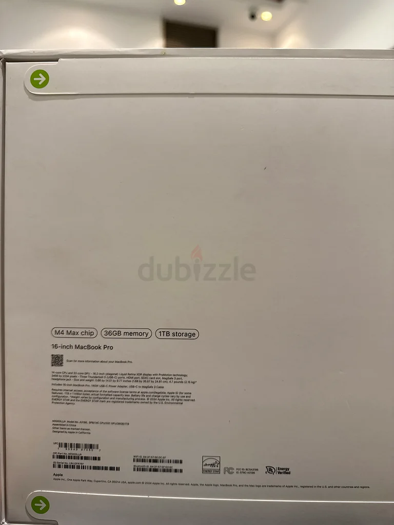 MacBook Pro 16 inch M4 Max 36GB RAM 1TB 14-Core CPU 32-Core GPU BRAND NEW SEALED632650964725791111