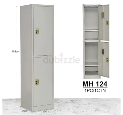 2 doors lockers single cabinet metal2 shelf