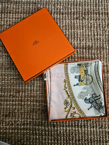 Hermes Carre 90 silk scarf, womens vintage clothing hair scarf or neck scarf