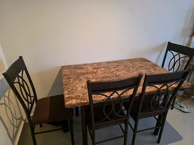 Stylish look a like Marble Top Dining Table with Chairs