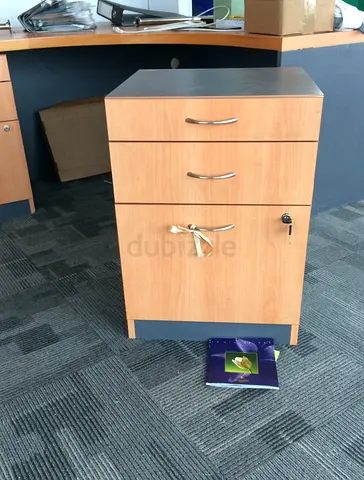Stylish Wooden BEIGE File Cabinet - Perfect for Office Organization - having 3 DRAWERS