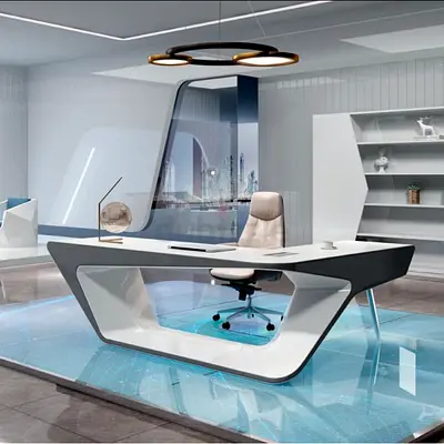 Executive modern sleek glossy table