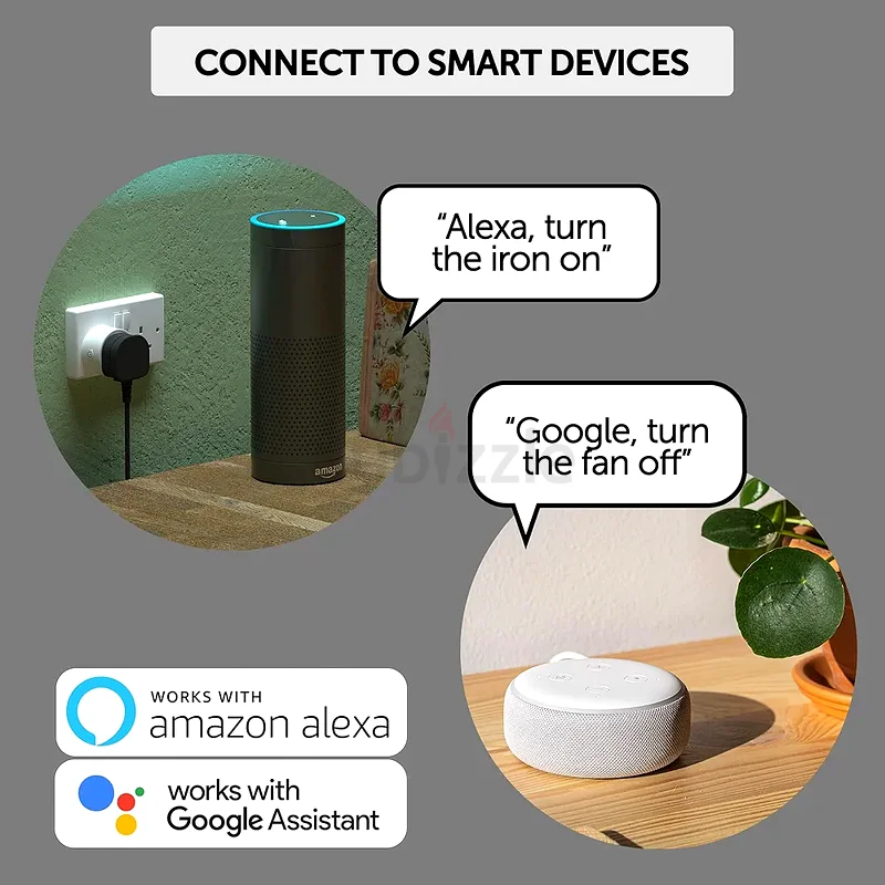 قابس ذكي ديفيندر - متوافق مع أليكسا وGoogle Home - أتمتة منزلية لا سلكية قابلة للتحكم الصوتي63260749516291114