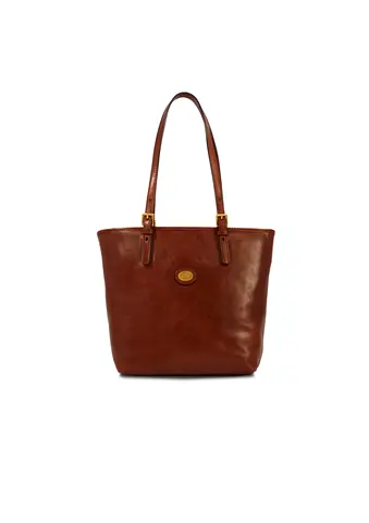 The bridge Leather shopper bag with zip