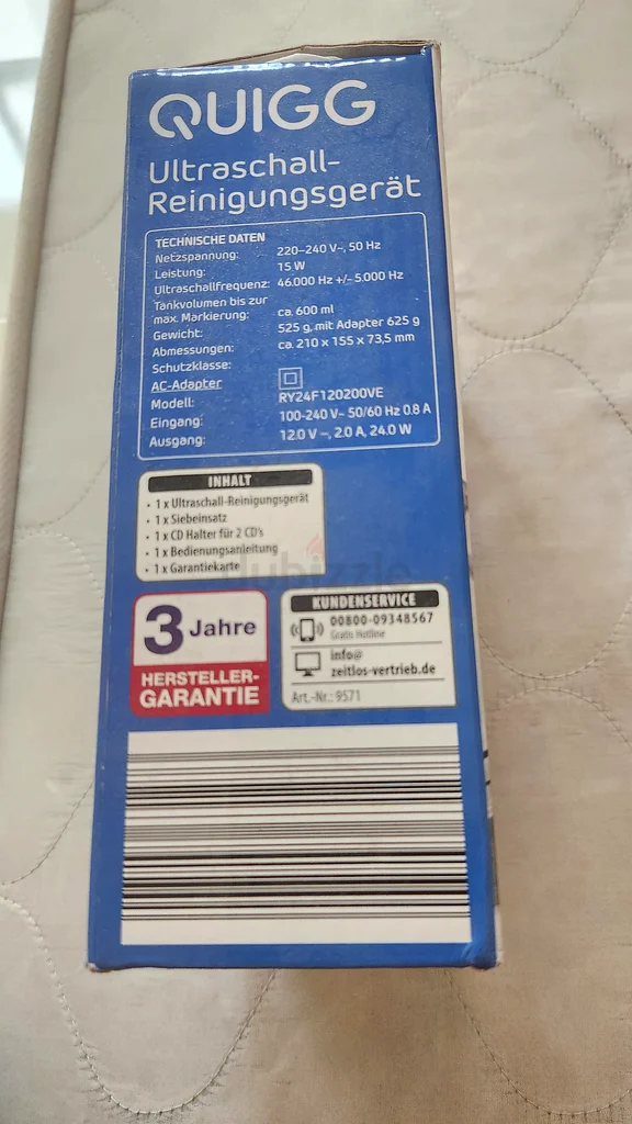 Quigg Ultrasonic Spectacle Cleaner63239077977731113