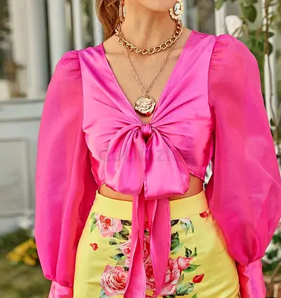 Vibrant Pink Elegant Top - Make a Statement!