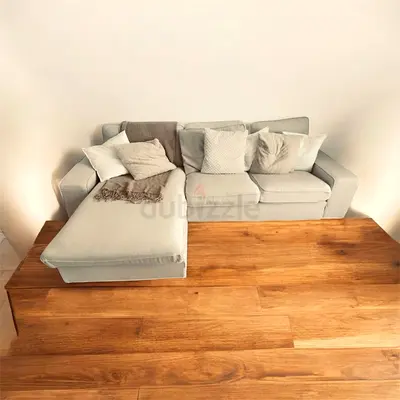 Almost brand new condition ikea kivik lshape sofa beige
