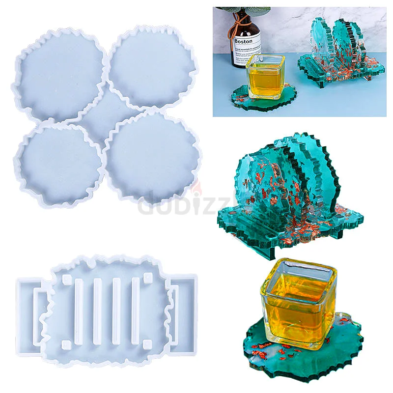 Exquisite Set of 4 Colorful Coasters - Elevate Your Beverage Experience! Resin molds and Resin63211420086017111