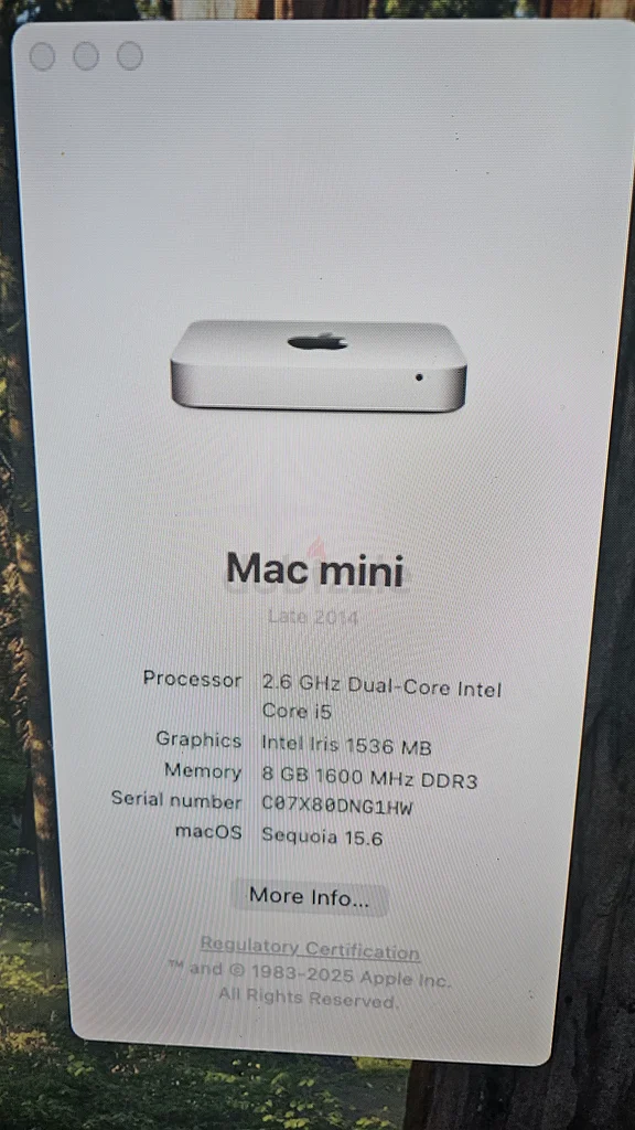 mac mini late 2014 i5 8gb 1tb ssd Sequoia with wireless mouseKeyboard63167119302529112