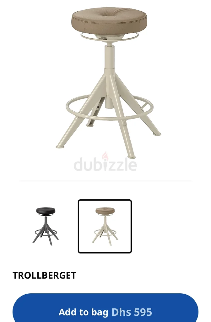 TROLLBERGET Bar chair - leather63211914917249111