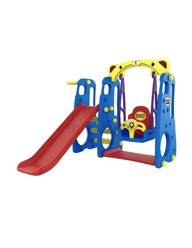 Bright and Fun Kids Slide with Swing and Basketball Hoop!63194603141633112