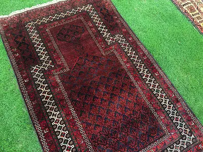 95 x 135 cm | Vintage Faded Handmade Kowdani Prayer Rug Fine Quality