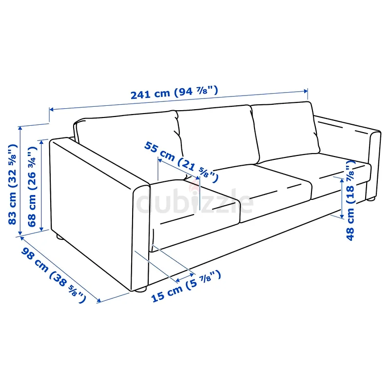 IKEA Vimle 3 Seater Sofa63192099685506112